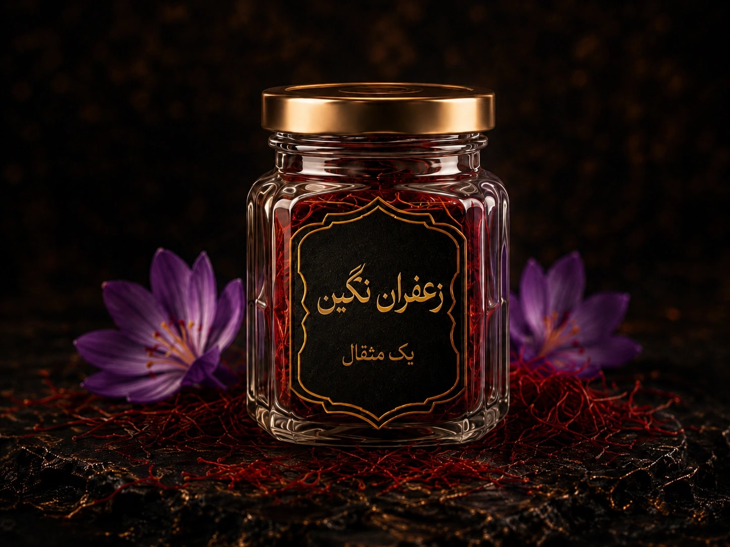 زعفران نگین اصل خراسان در بستهبندی زعفران زارعی